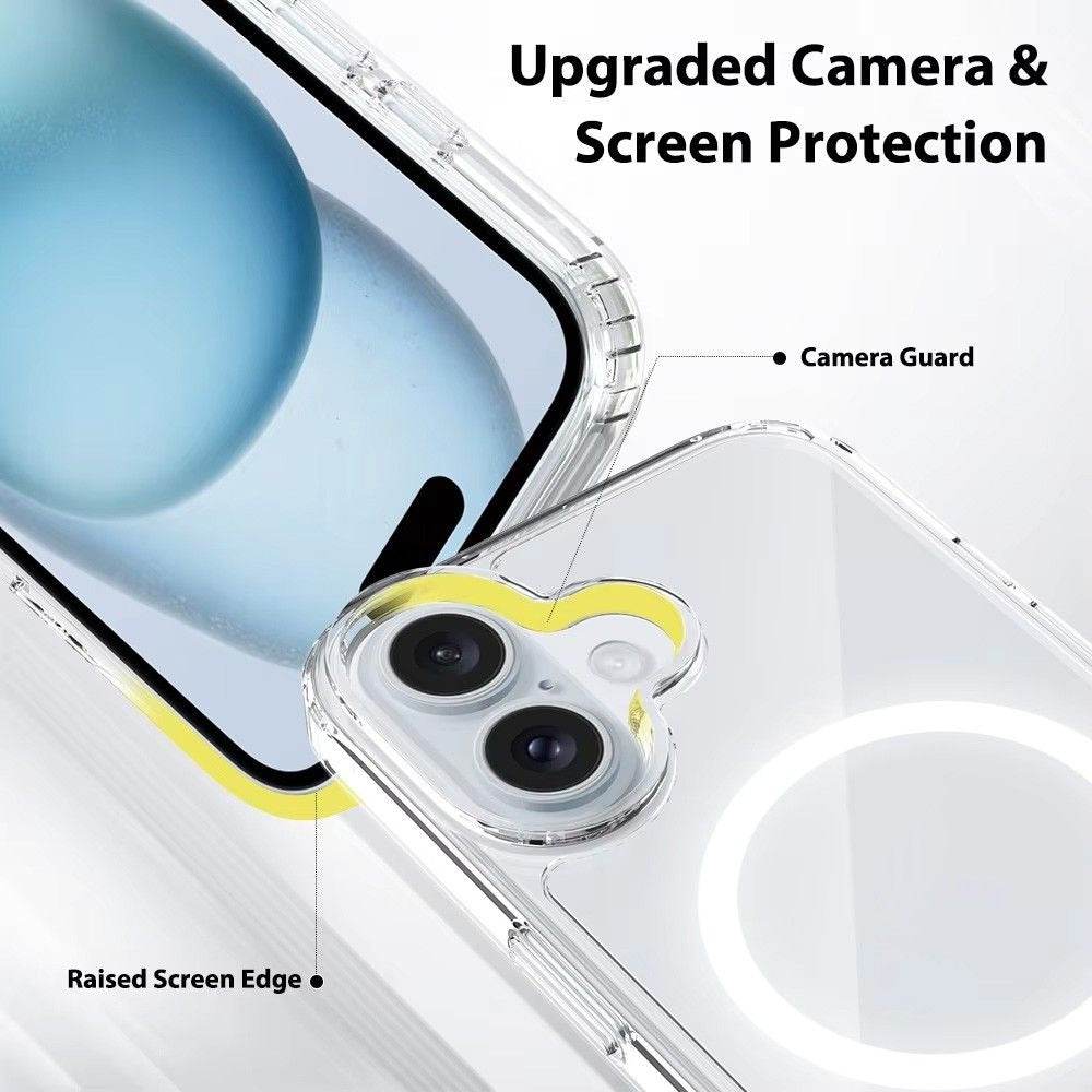 iPhone 16 Pro Max Cover - Transparent - Youksh Magsafe Clear Soft Borders Case - Futurestore.pk