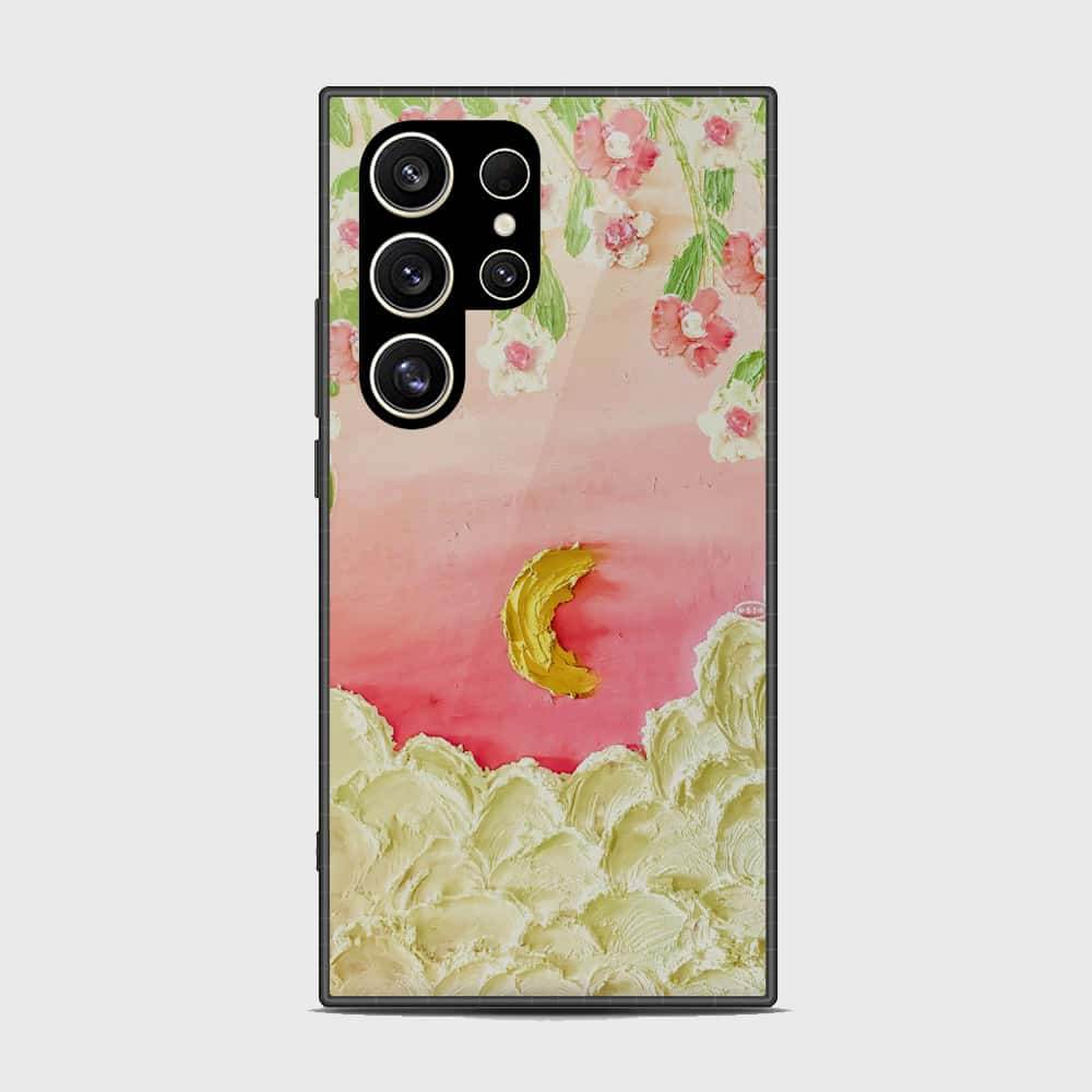 Samsung Galaxy S24 Ultra Cover - Floral Series - Design 7 - Pink & Yellow - HQ Premium Shine Durable Shatterproof Case (Fast Delivery)(FS)