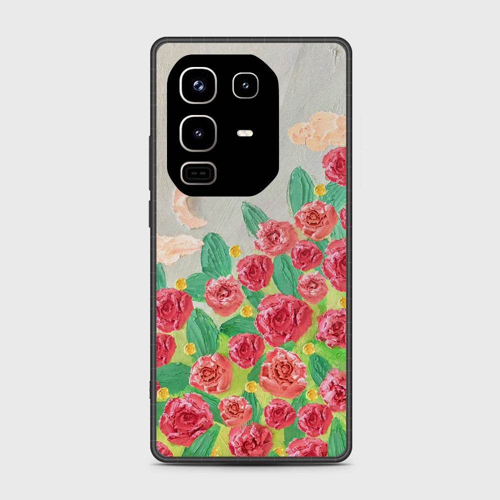 Infinix Note 50 Pro 4G Cover - Floral Series - Design 10 - Red & Green - HQ Premium Shine Durable Shatterproof Case - Futurestore.pk