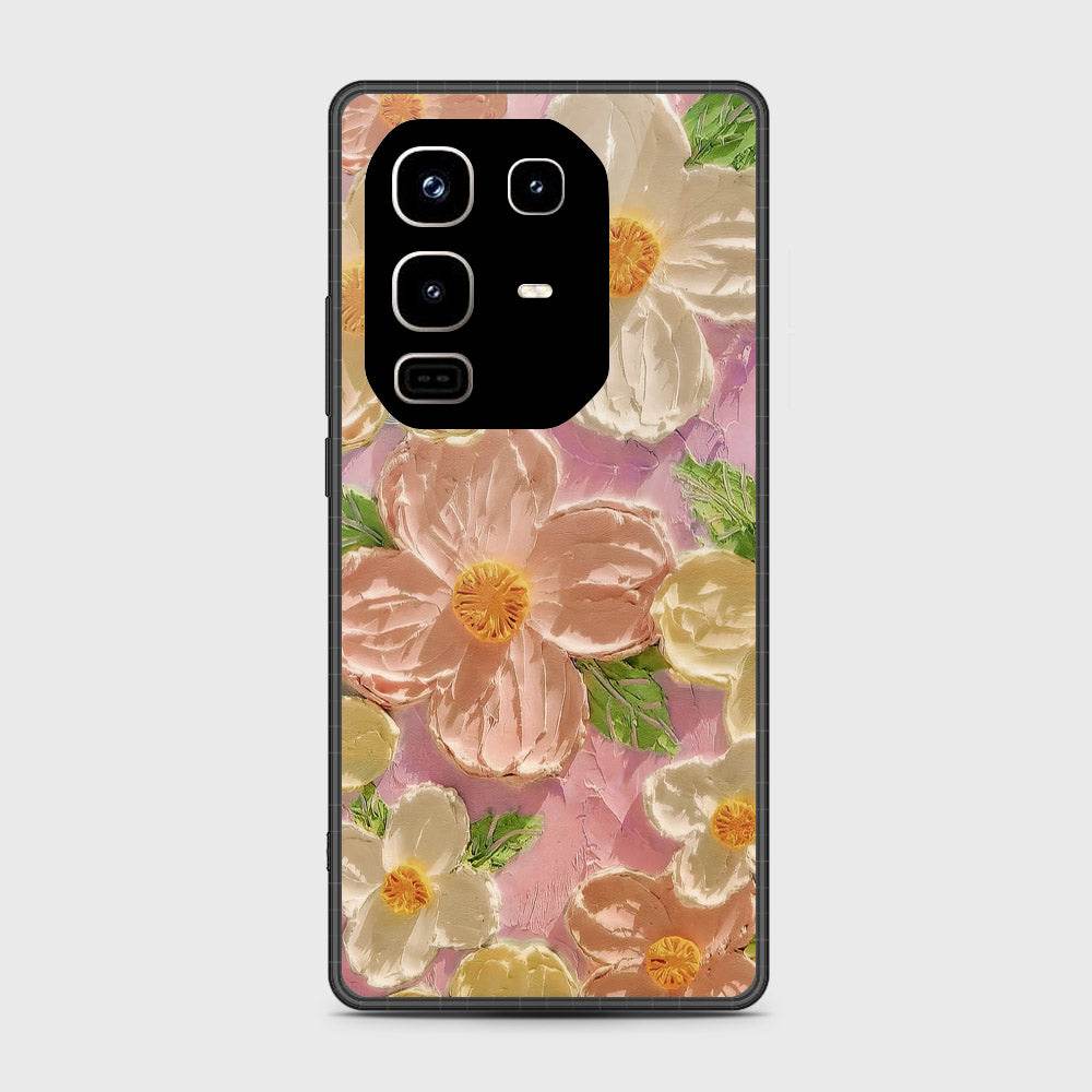 Infinix Note 50 Pro 4G Cover - Floral Series - Design 11 - White & Green - HQ Premium Shine Durable Shatterproof Case - Futurestore.pk