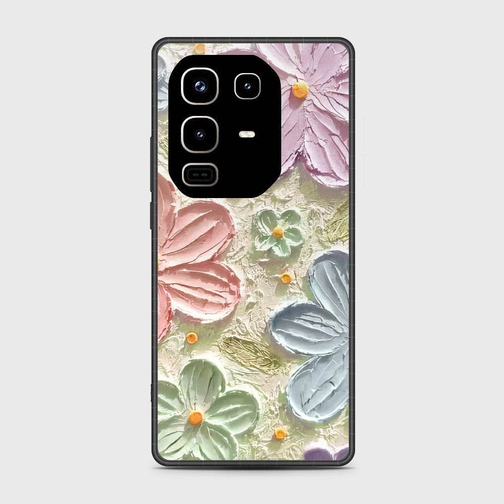 Infinix Note 50 Pro 4G Cover - Floral Series - Design 15 - Blue & Green - HQ Premium Shine Durable Shatterproof Case - Futurestore.pk