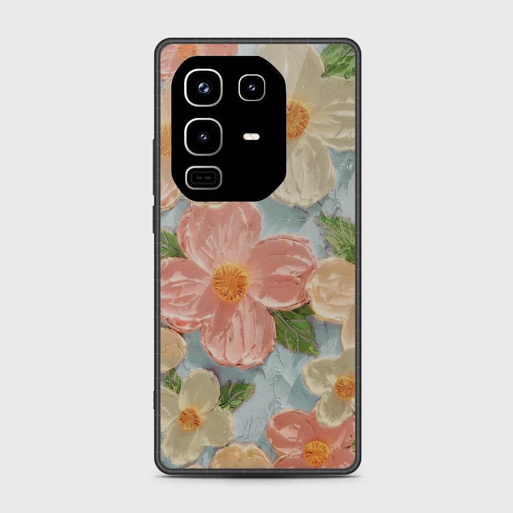 Infinix Note 50 Pro 4G Cover - Floral Series - Design 16 - Cyan & Pink - HQ Premium Shine Durable Shatterproof Case - Futurestore.pk