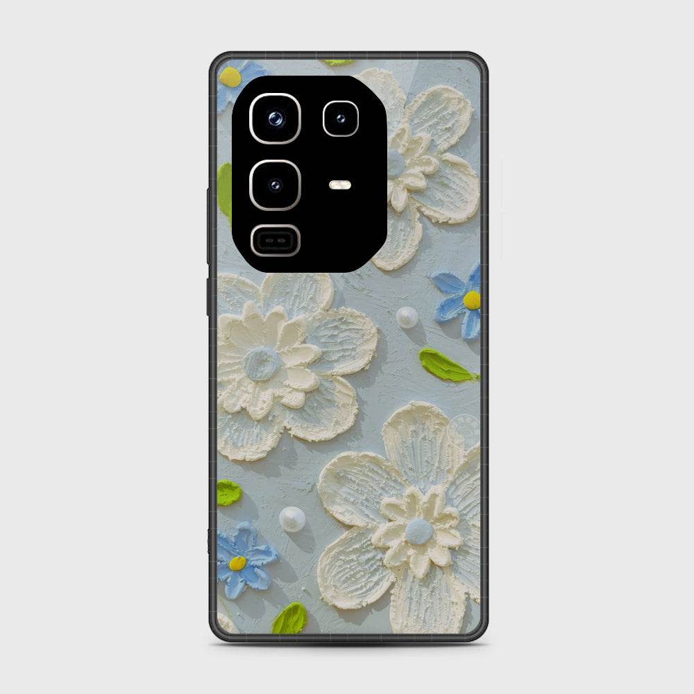 Infinix Note 50 4G Cover - Floral Series - Design 3 - Sky Blue - HQ Premium Shine Durable Shatterproof Case - Futurestore.pk