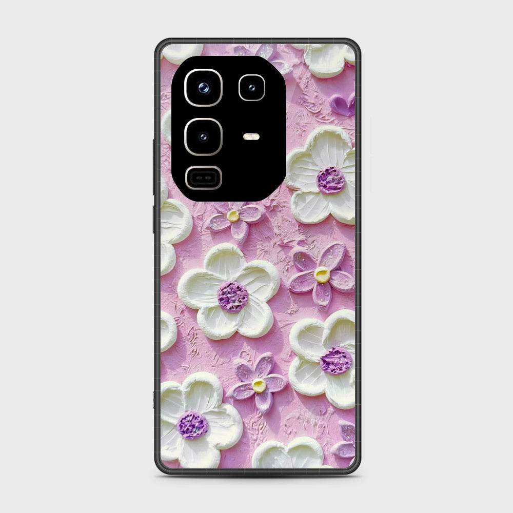 Infinix Note 50 4G Cover - Floral Series - Design 4 - Purple & White - HQ Premium Shine Durable Shatterproof Case - Futurestore.pk