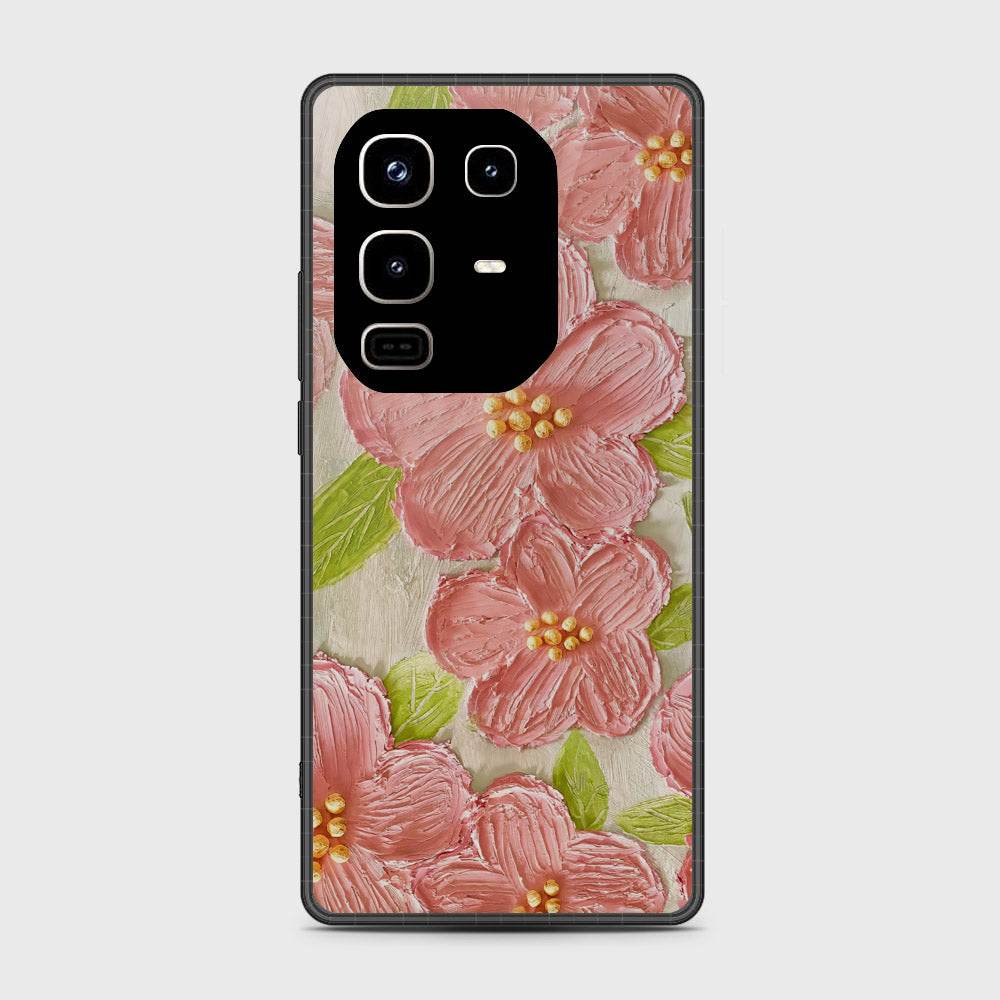 Infinix Note 50 Pro 4G Cover - Floral Series - Design 9 - Pink & Green - HQ Premium Shine Durable Shatterproof Case - Futurestore.pk