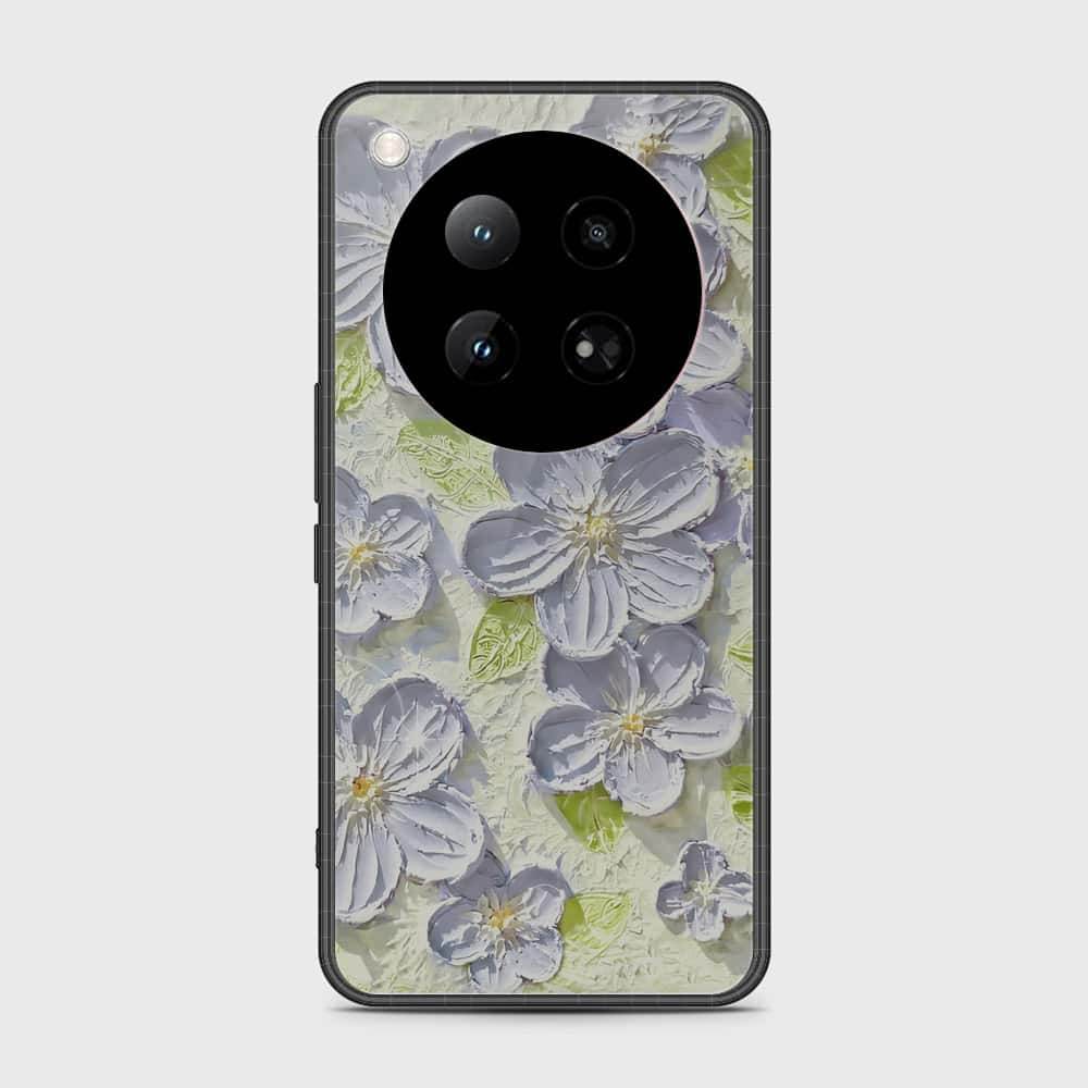 Infinix Zero 40 4G Cover - Floral Series - Design 12 - Grey & Green - HQ Premium Shine Durable Shatterproof Case - Futurestore.pk