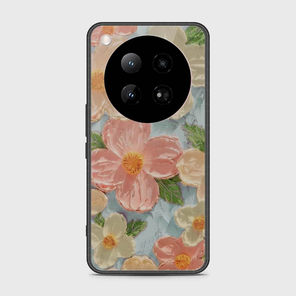 Infinix Zero 40 4G Cover - Floral Series - Design 16 - Cyan & Pink - HQ Premium Shine Durable Shatterproof Case - Futurestore.pk