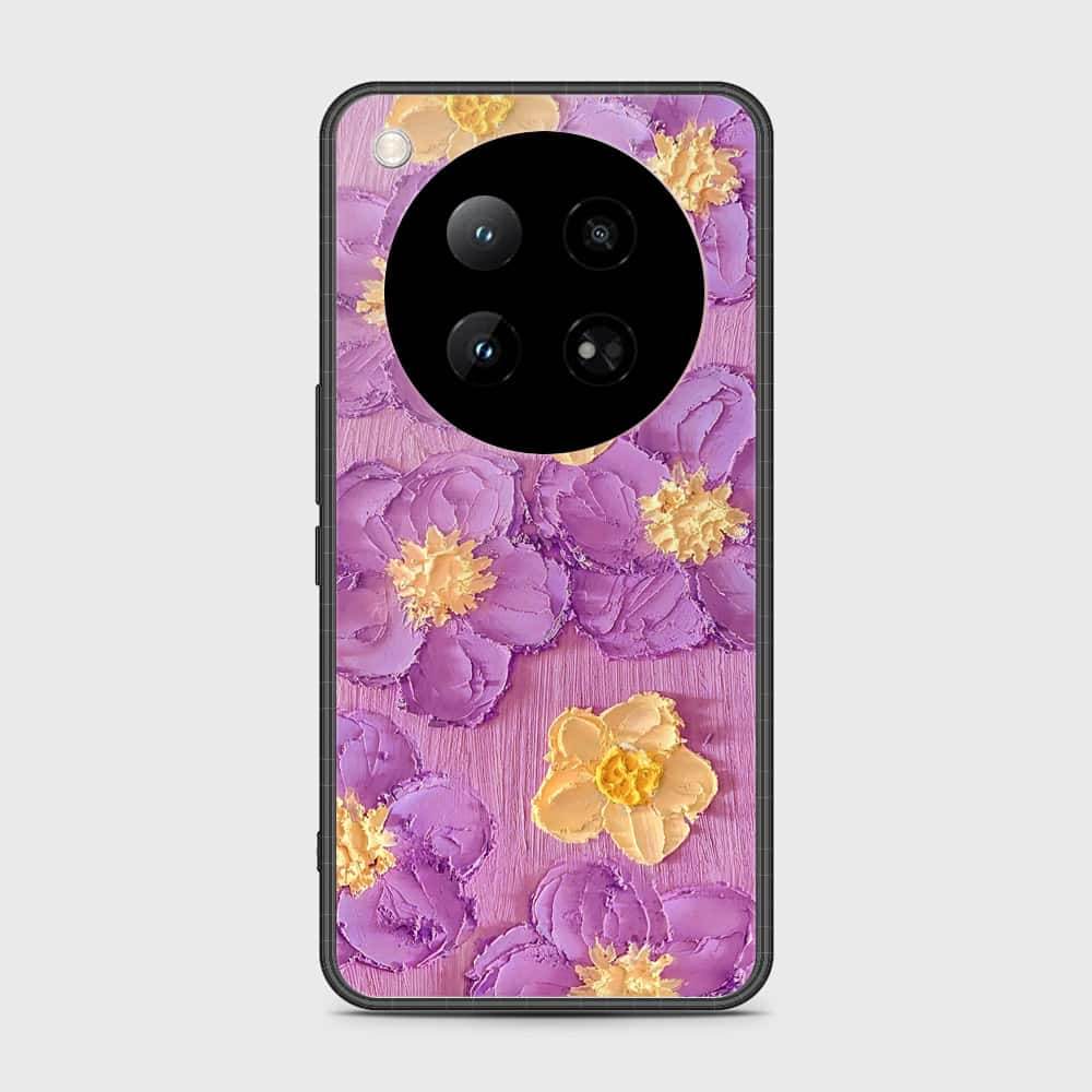 Infinix Zero 40 4G Cover - Floral Series - Design 8 - Purple & Yellow - HQ Premium Shine Durable Shatterproof Case - Futurestore.pk