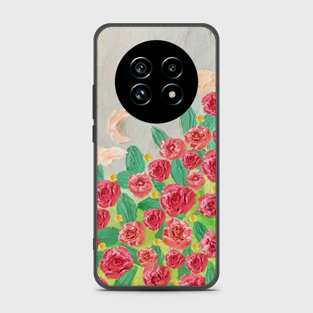 Realme 13 Plus 5G Cover - Floral Series - Design 10 - Red & Green - HQ Premium Shine Durable Shatterproof Case - Futurestore.pk