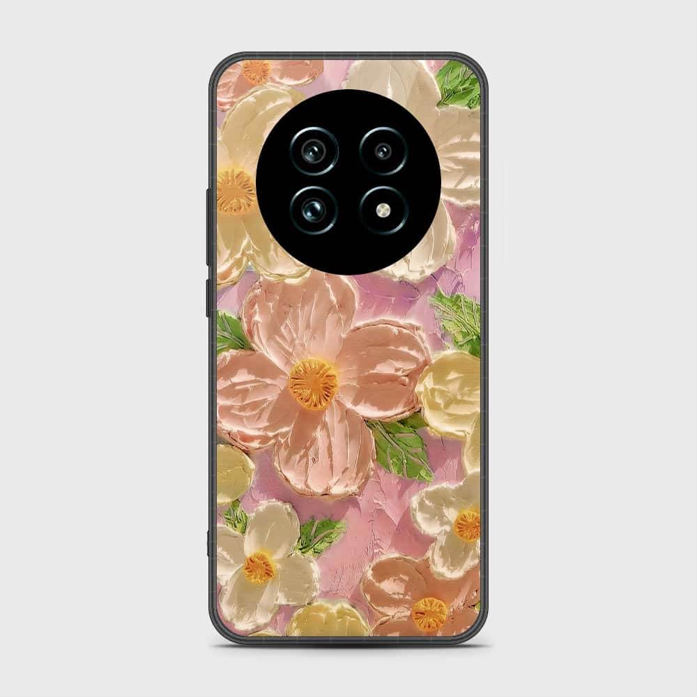 Realme 13 Plus 5G Cover - Floral Series - Design 11 - White & Green - HQ Premium Shine Durable Shatterproof Case - Futurestore.pk