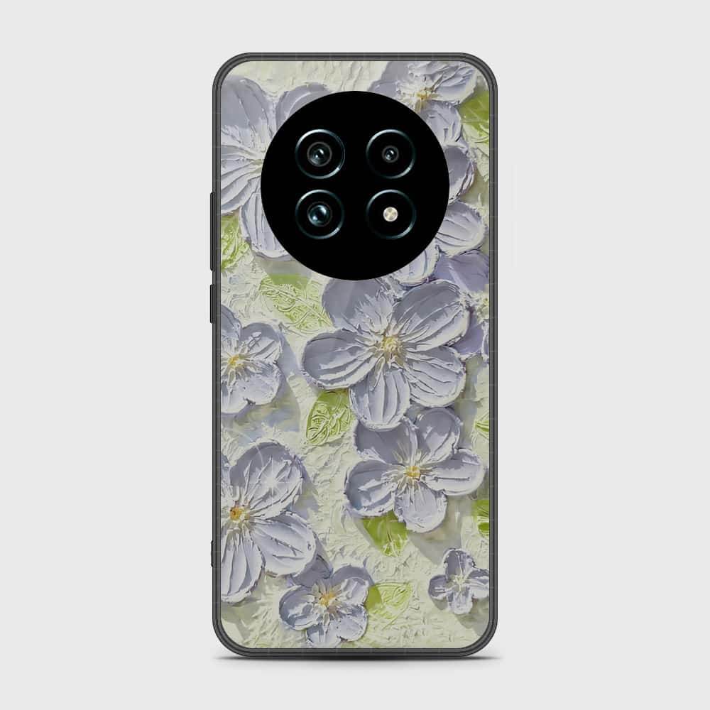 Realme 13 Plus 5G Cover - Floral Series - Design 12 - Grey & Green - HQ Premium Shine Durable Shatterproof Case - Futurestore.pk