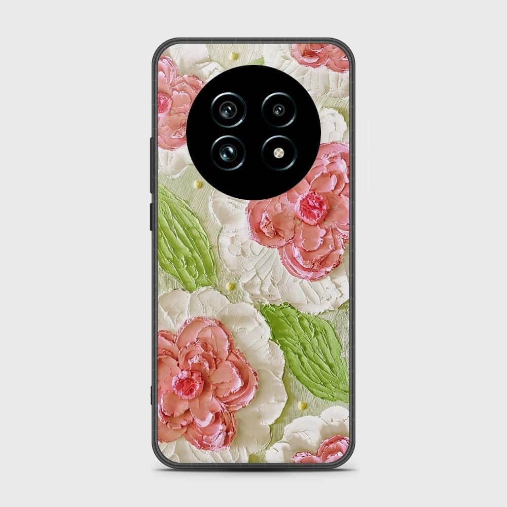 Realme 13 Plus 5G Cover - Floral Series - Design 13 - Offwhite & Green - HQ Premium Shine Durable Shatterproof Case - Futurestore.pk