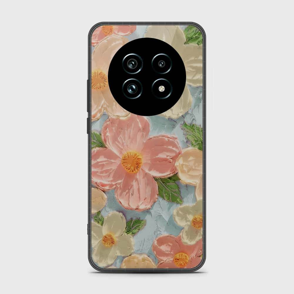 Realme 13 Plus 5G Cover - Floral Series - Design 16 - Cyan & Pink - HQ Premium Shine Durable Shatterproof Case - Futurestore.pk