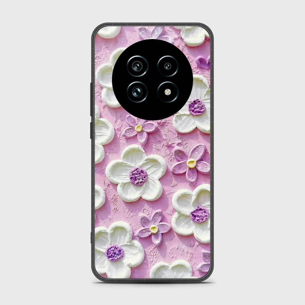 Realme 13 Plus 5G Cover - Floral Series - Design 4 - Purple & White - HQ Premium Shine Durable Shatterproof Case - Futurestore.pk