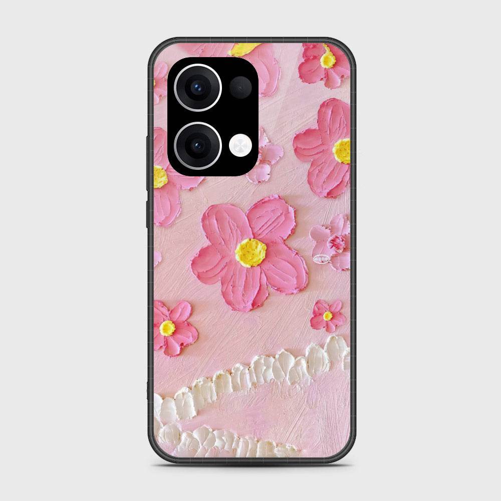 Oppo Reno 13 Cover - Floral Series - Design 2 - Pink - HQ Premium Shine Durable Shatterproof Case - Futurestore.pk