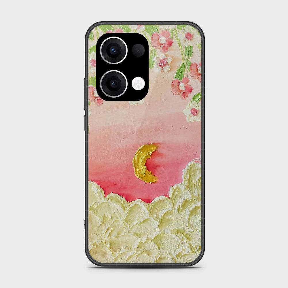 Oppo Reno 13 Cover - Floral Series - Design 7 - Pink & Yellow - HQ Premium Shine Durable Shatterproof Case - Futurestore.pk