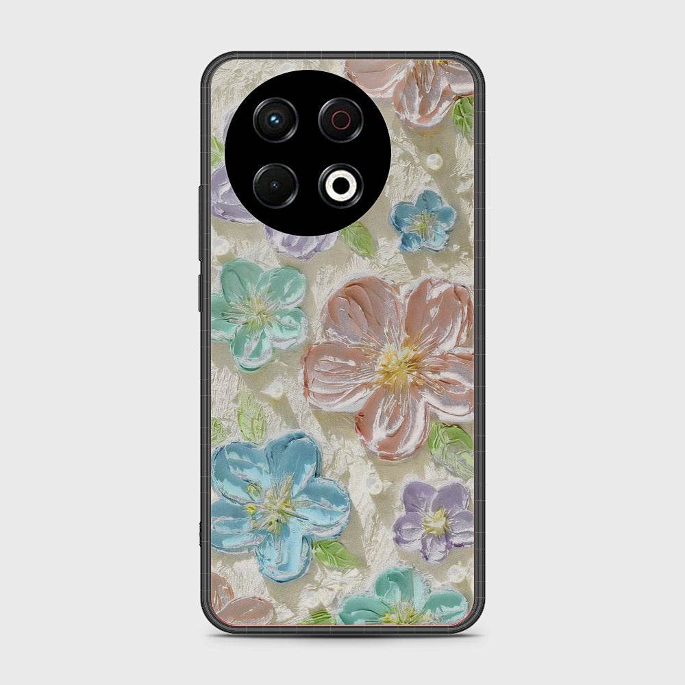 Tecno Spark 30 Pro Cover - Floral Series - Design 14 - Blue & Purple - HQ Premium Shine Durable Shatterproof Case - Futurestore.pk