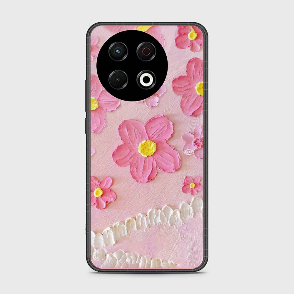 Tecno Spark 30 Pro Cover - Floral Series - Design 2 - Pink - HQ Premium Shine Durable Shatterproof Case - Futurestore.pk