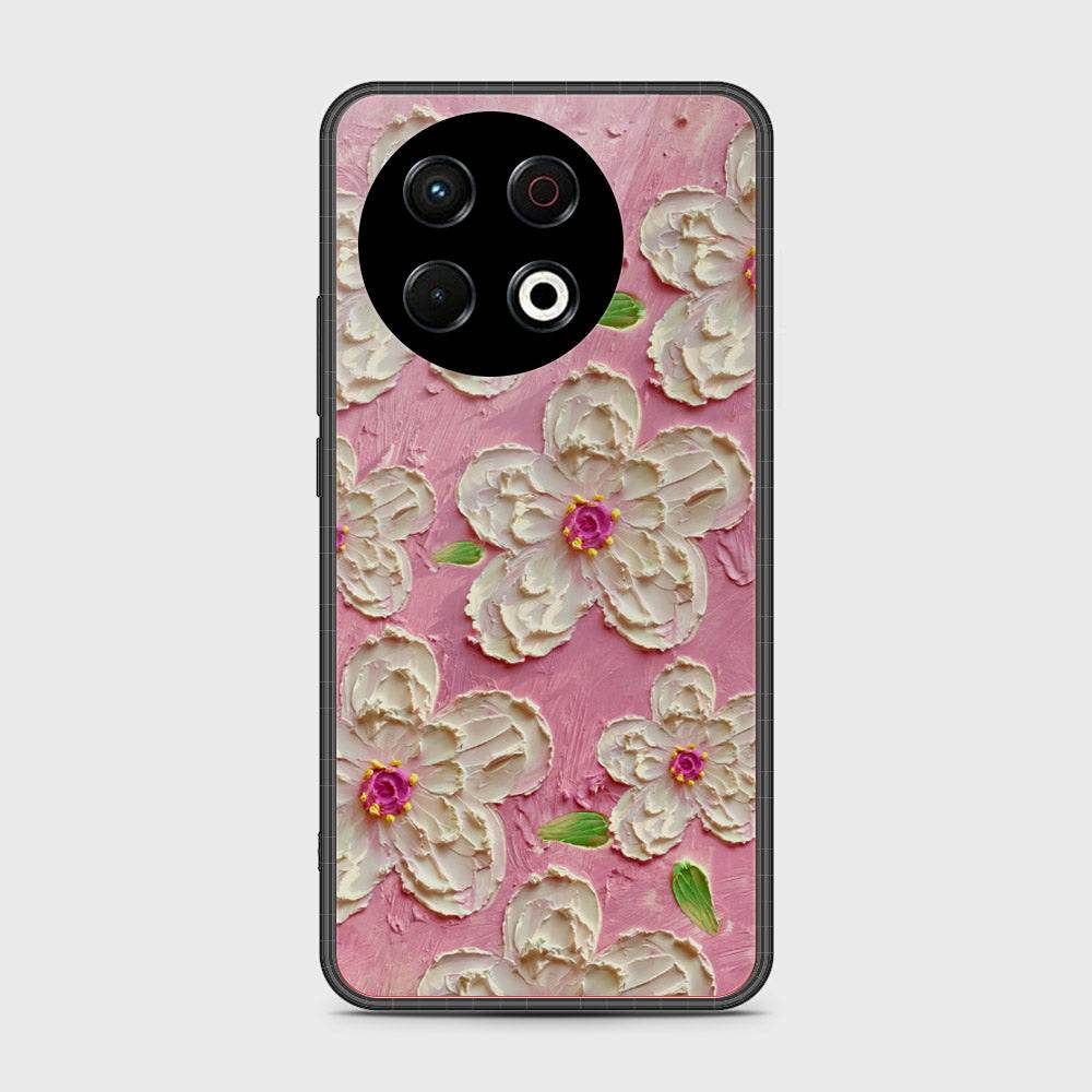 Tecno Spark 30 Pro Cover - Floral Series - Design 5 - Pink & White - HQ Premium Shine Durable Shatterproof Case - Futurestore.pk