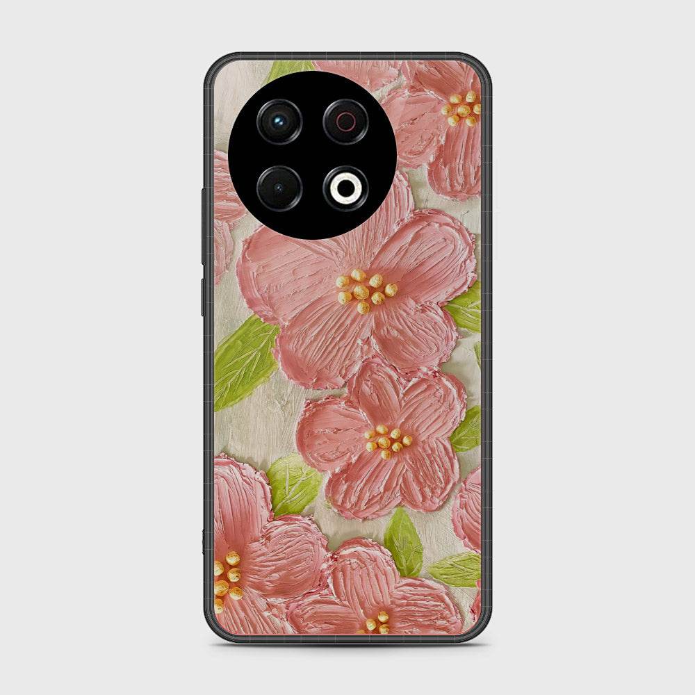 Tecno Spark 30 Pro Cover - Floral Series - Design 9 - Pink & Green - HQ Premium Shine Durable Shatterproof Case - Futurestore.pk