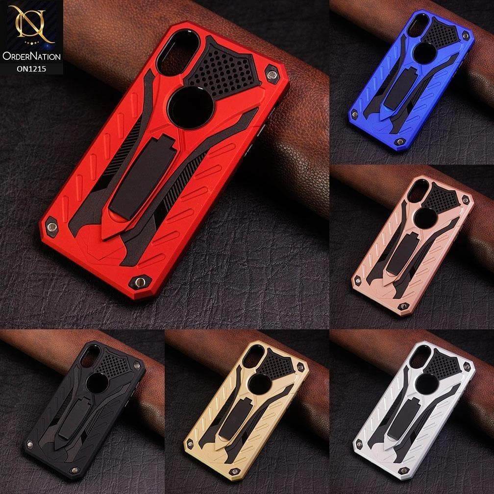 iPhone 13 Cover - Black - Luxury Hybrid Shockproof Stand Case - Futurestore.pk