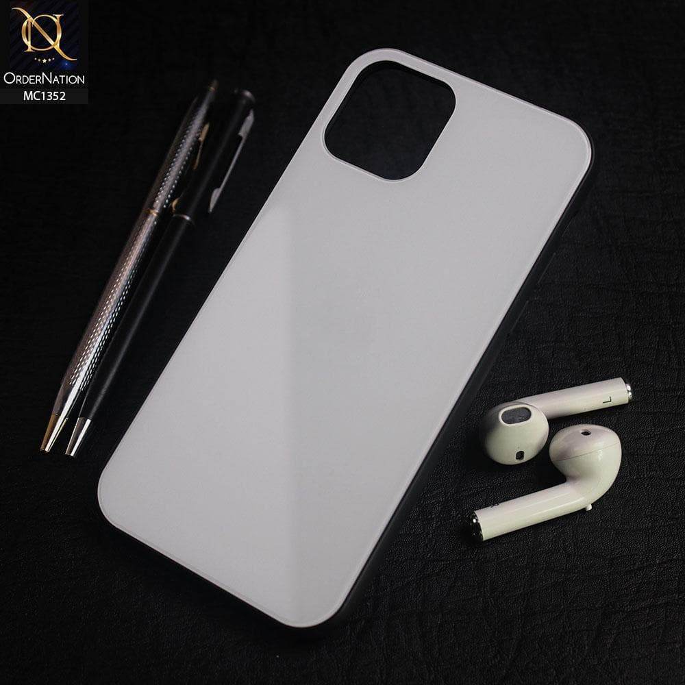 iPhone 11 Cover - White - Color Tempered Glass Soft Border Case - Futurestore.pk