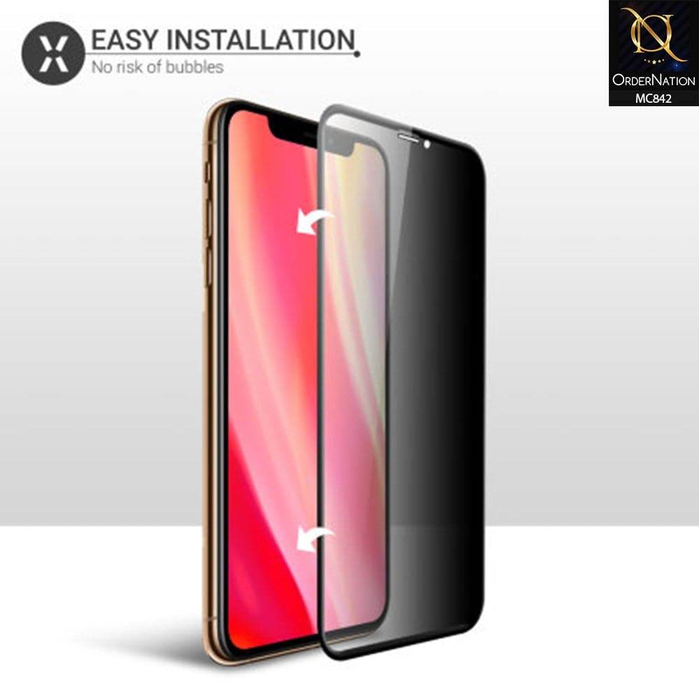iPhone 11 Screen Protector - Black - Privacy Tempared Glass Screen Protector - Futurestore.pk