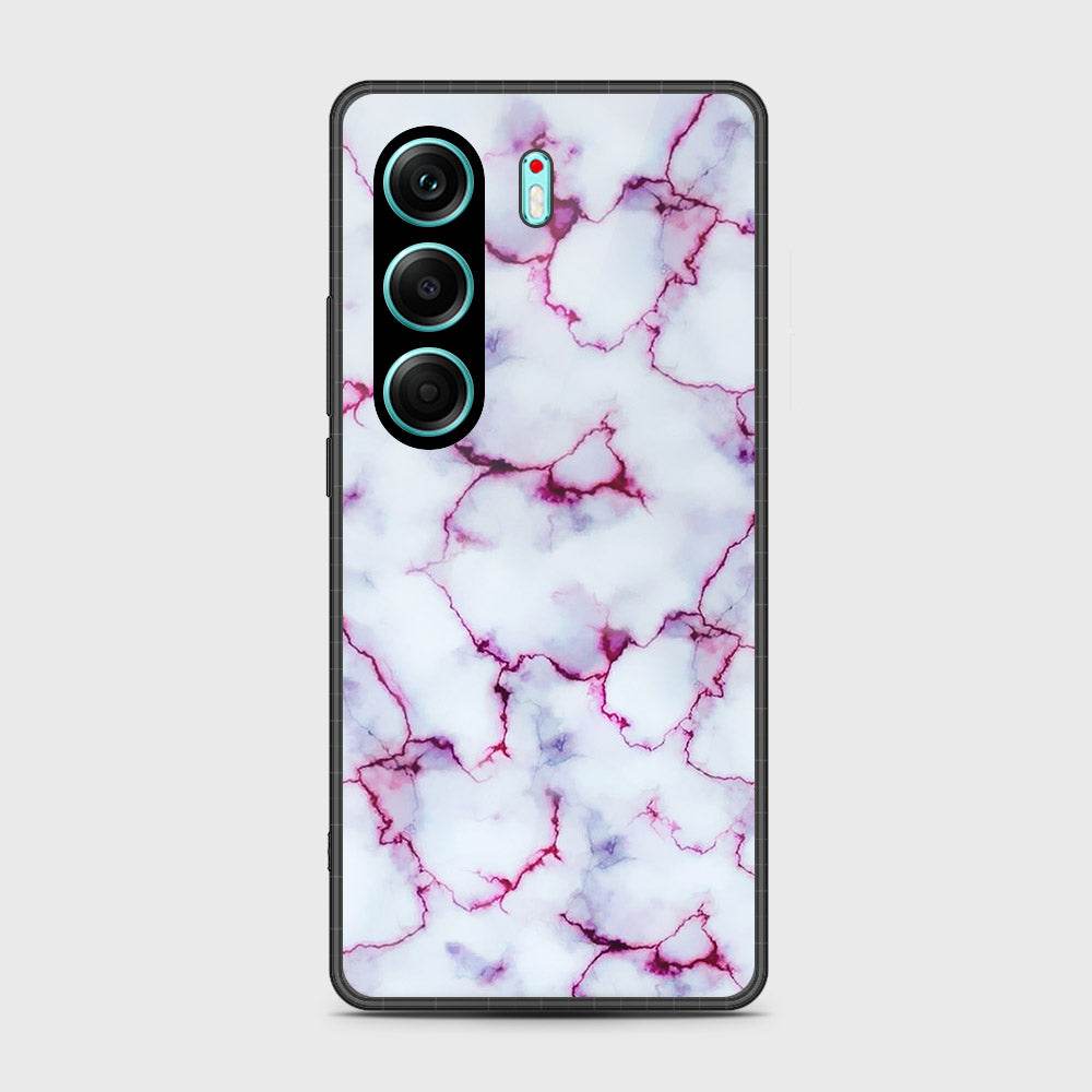 Tecno Camon 40 - White Marble Series - HQ Premium Shine Durable Shatterproof Case Design4