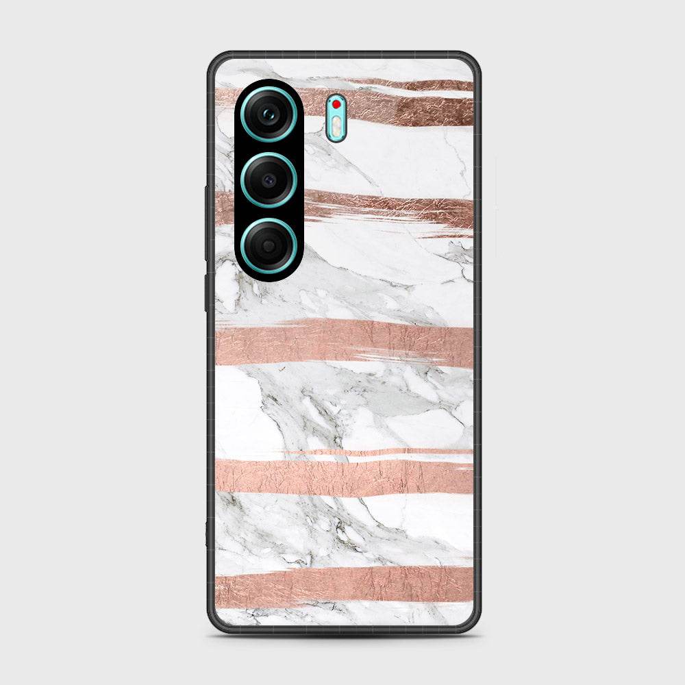 Tecno Camon 40 - White Marble Series - HQ Premium Shine Durable Shatterproof Case Design6