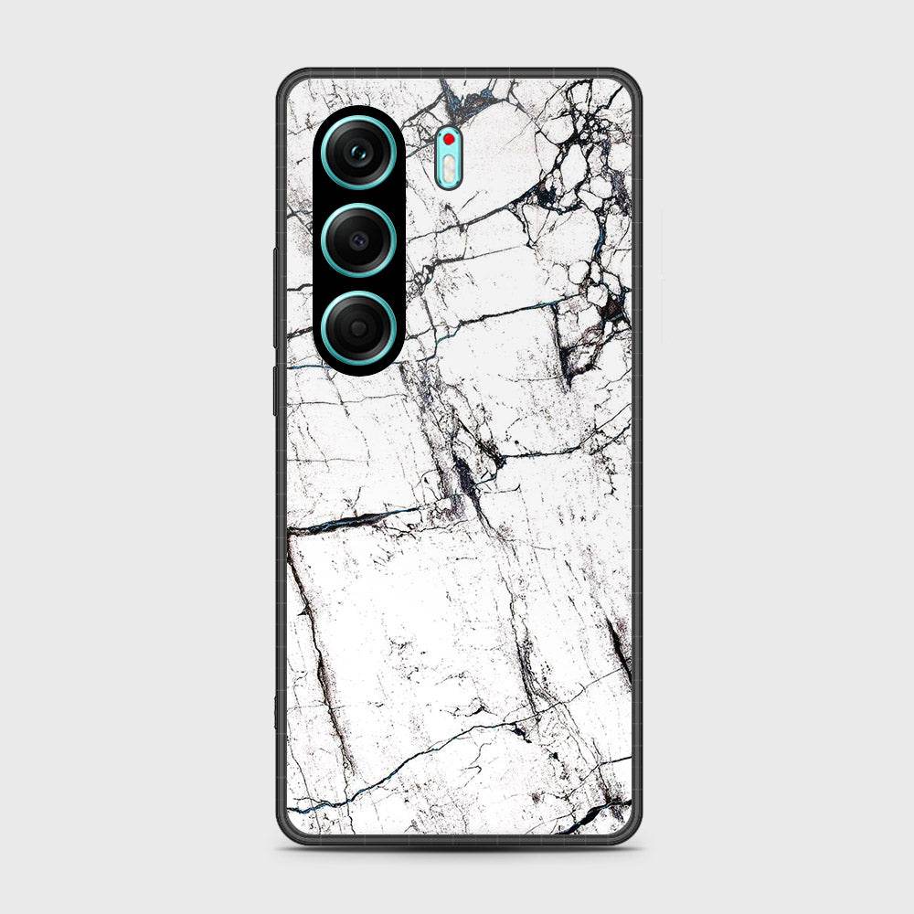 Tecno Camon 40 - White Marble Series 2 - HQ Premium Shine Durable Shatterproof Case Design2
