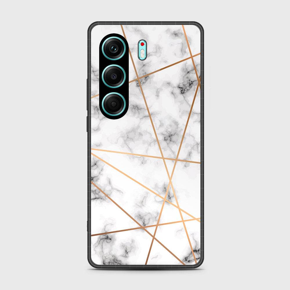 Tecno Camon 40 - White Marble Series 2 - HQ Premium Shine Durable Shatterproof Case Design3