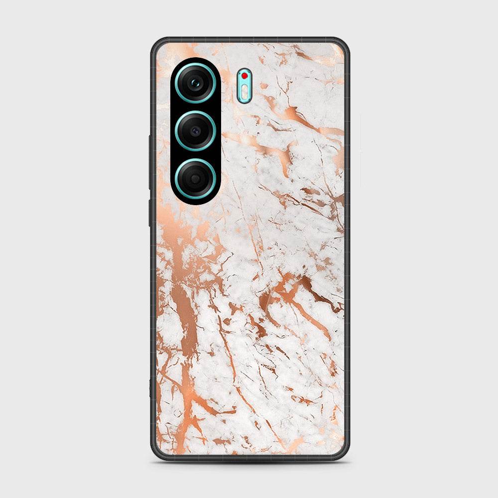 Tecno Camon 40 Pro - White Marble Series 2 - HQ Premium Shine Durable Shatterproof Case Design5