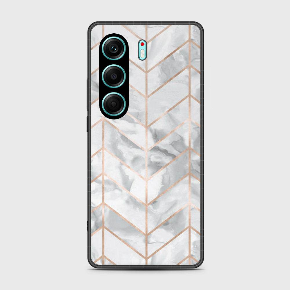 Tecno Camon 40 Pro - White Marble Series 2 - HQ Premium Shine Durable Shatterproof Case Design6