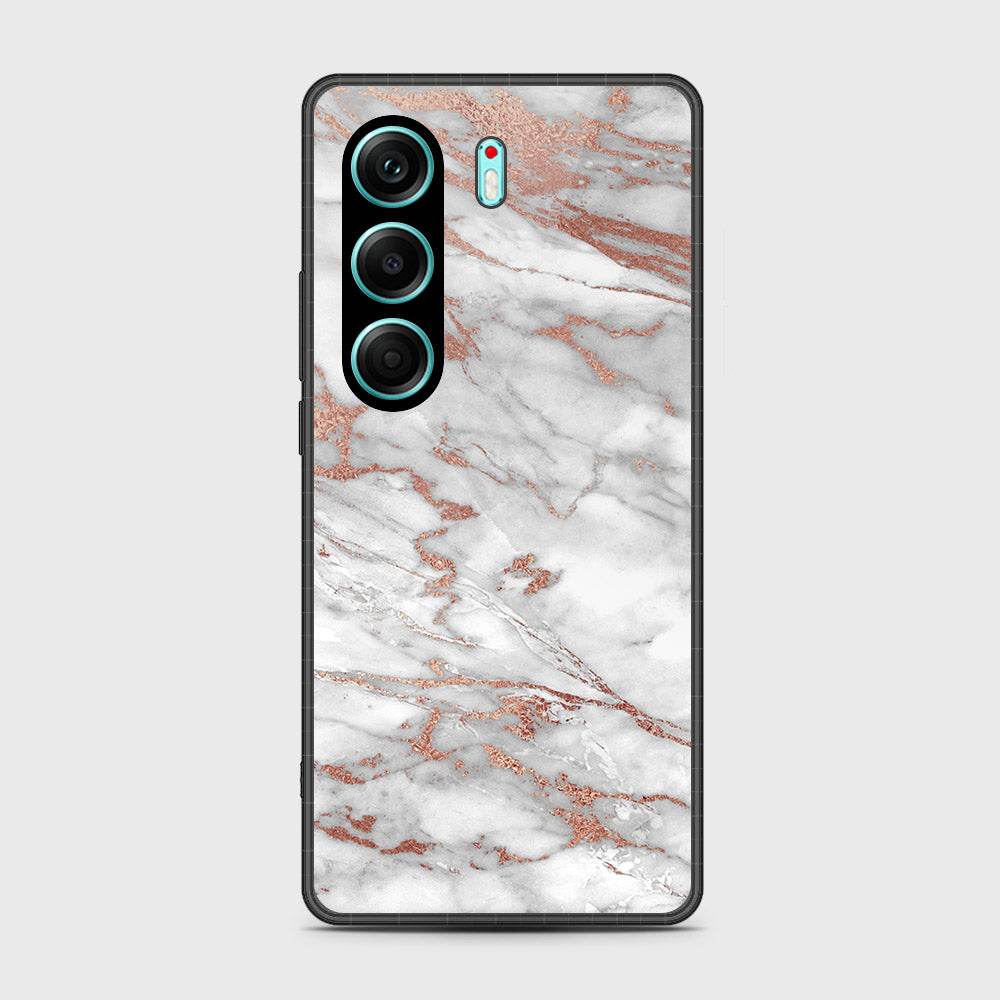 Tecno Camon 40 Pro - White Marble Series 2 - HQ Premium Shine Durable Shatterproof Case Design7