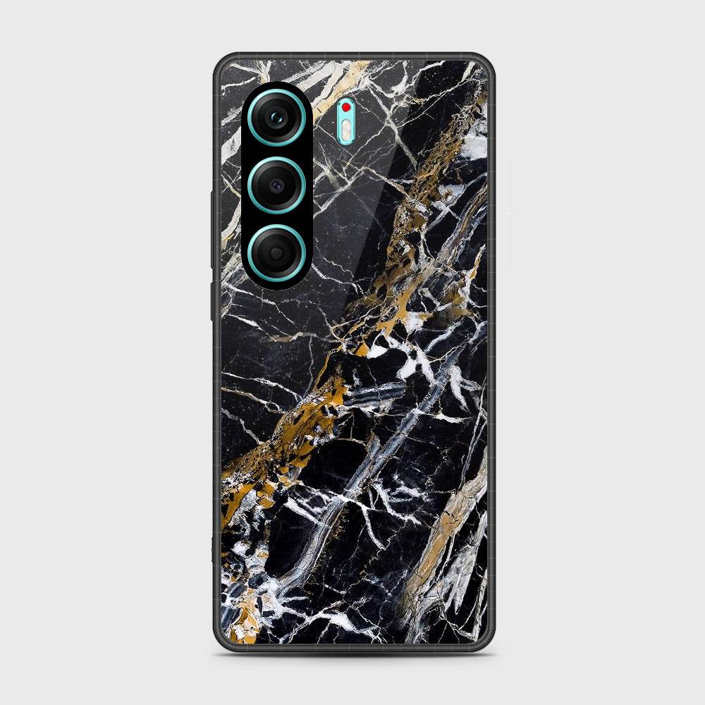 Tecno Camon 40 Pro - Black Marble Series - HQ Premium Shine Durable Shatterproof Case Design4