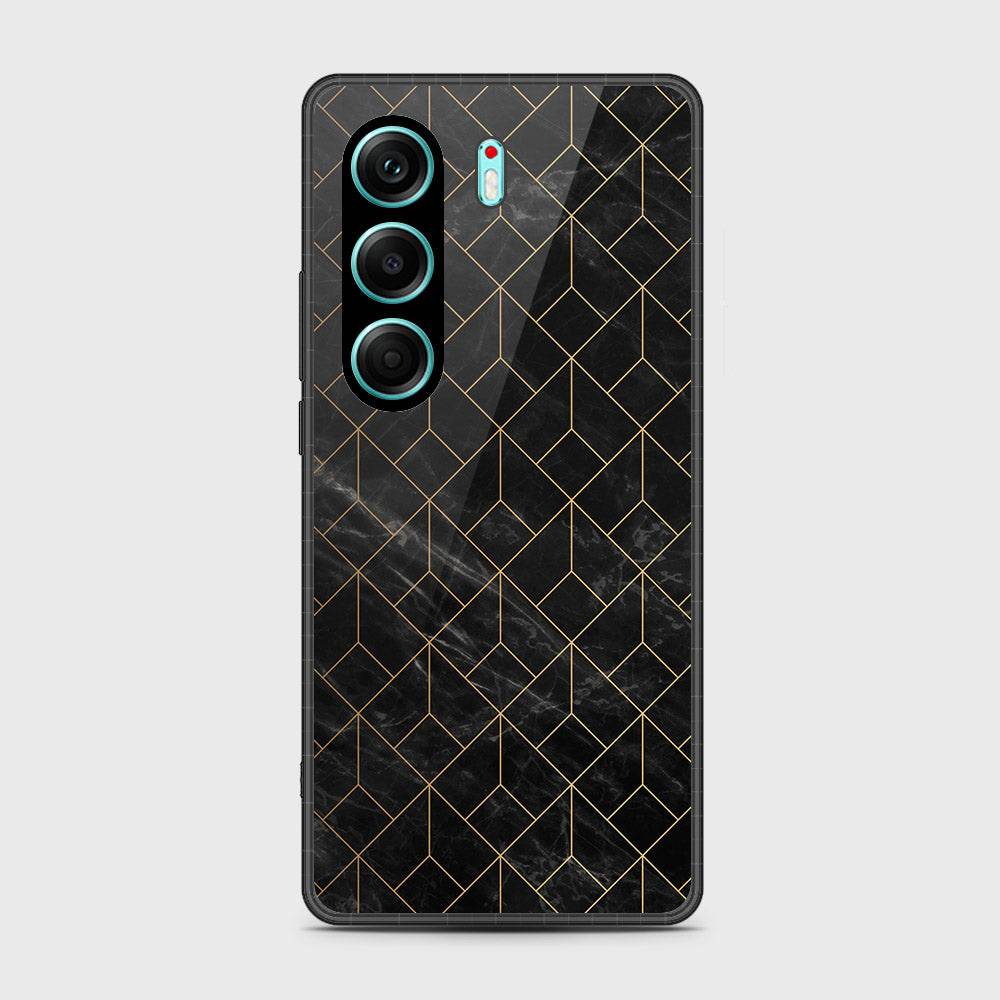 Tecno Camon 40 - Black Marble Series - HQ Premium Shine Durable Shatterproof Case Design5