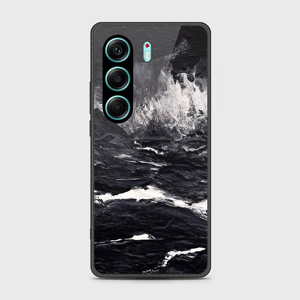 Tecno Camon 40 - Black Marble Series - HQ Premium Shine Durable Shatterproof Case Design7