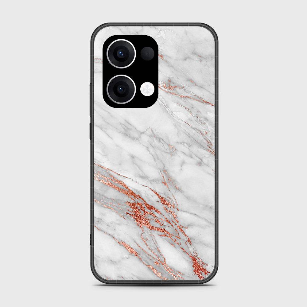 Oppo Reno 13 - White Marble Series - HQ Premium Shine Durable Shatterproof Case - Futurestore.pk
