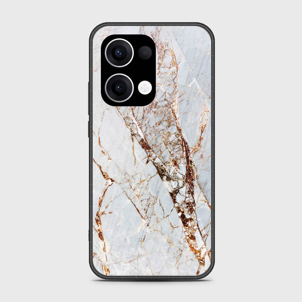 Oppo Reno 13 - White Marble Series - HQ Premium Shine Durable Shatterproof Case - Futurestore.pk