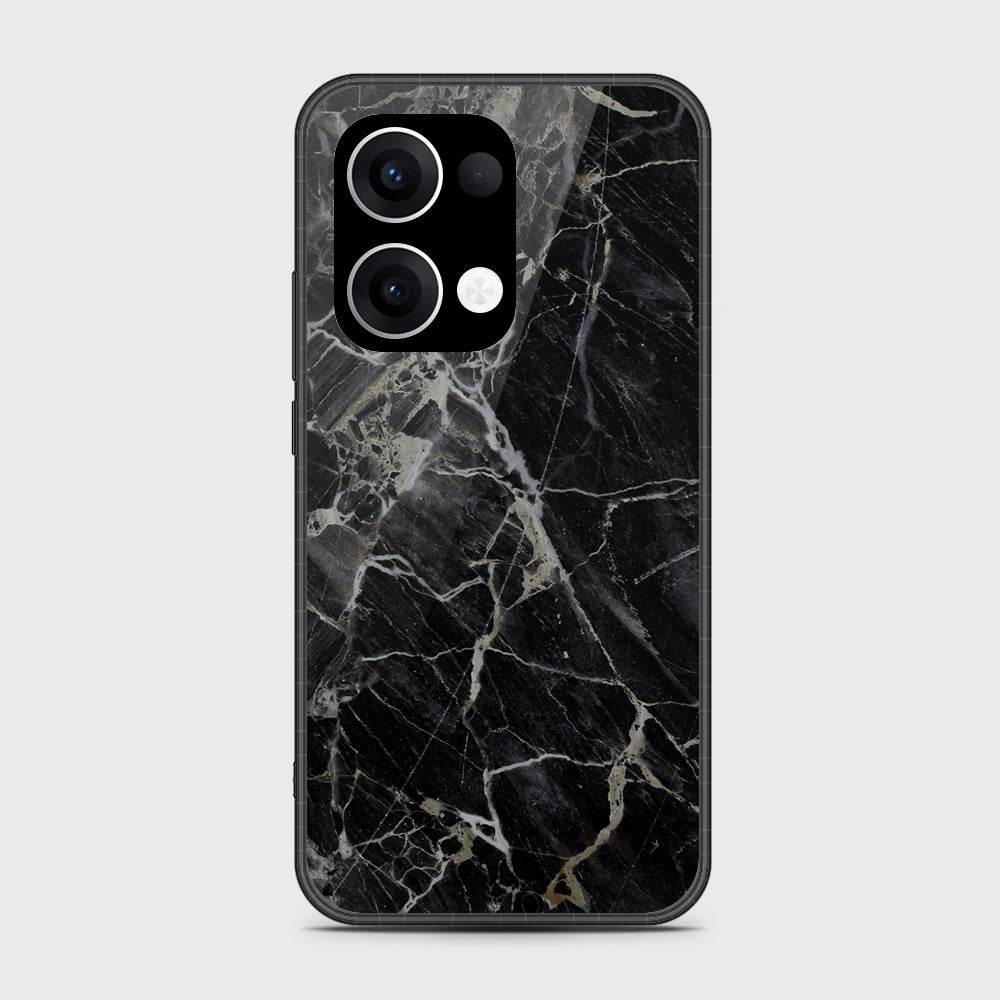 Oppo Reno 13 - Black Marble Series - HQ Premium Shine Durable Shatterproof Case - Futurestore.pk