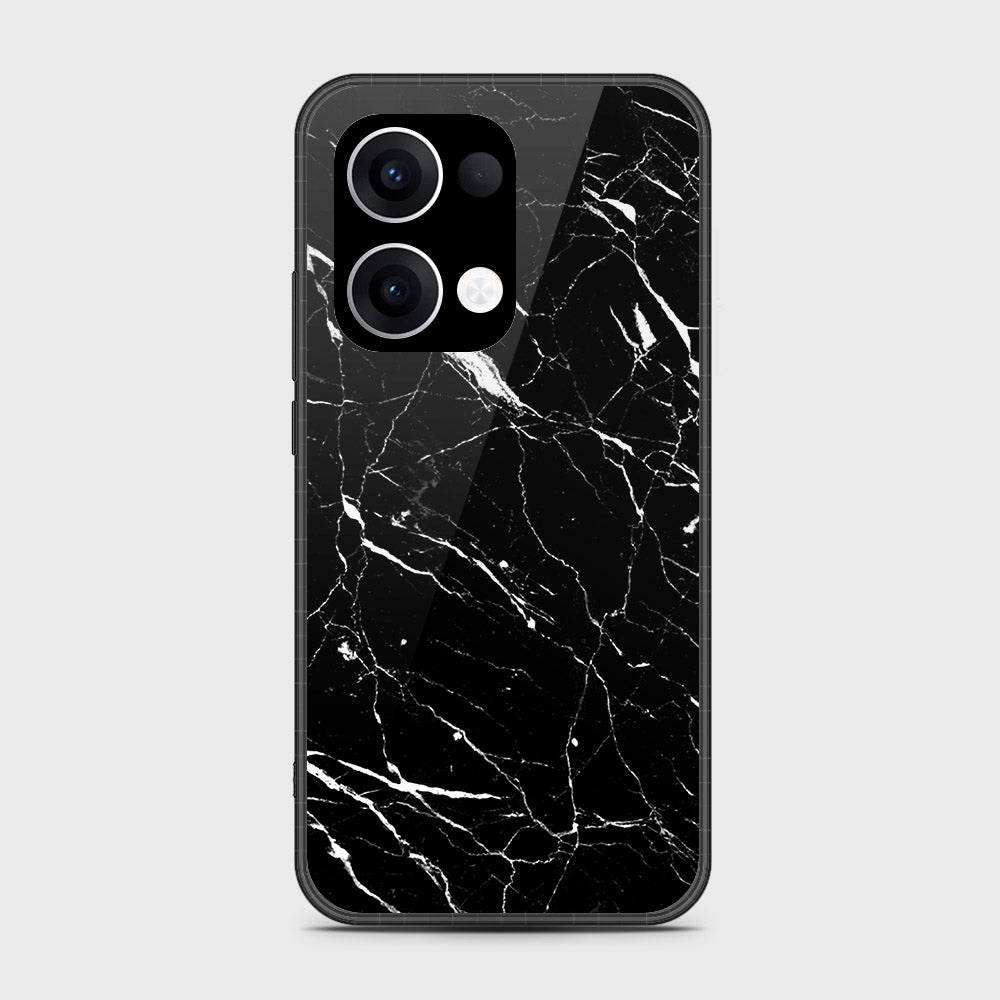 Oppo Reno 13 - Black Marble Series - HQ Premium Shine Durable Shatterproof Case - Futurestore.pk
