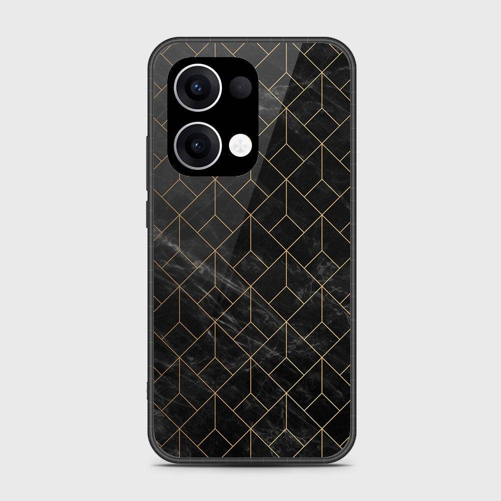 Oppo Reno 13 - Black Marble Series - HQ Premium Shine Durable Shatterproof Case - Futurestore.pk