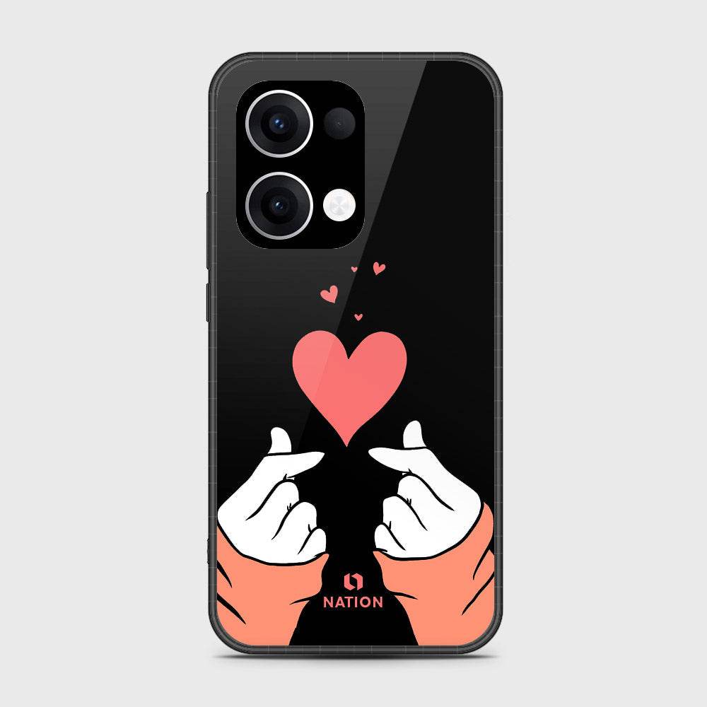 Oppo Reno 13 - Onation Heart Series - HQ Premium Shine Durable Shatterproof Case - Futurestore.pk
