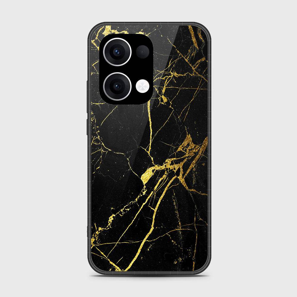 Oppo Reno 13 - Black Marble Series - HQ Premium Shine Durable Shatterproof Case - Futurestore.pk