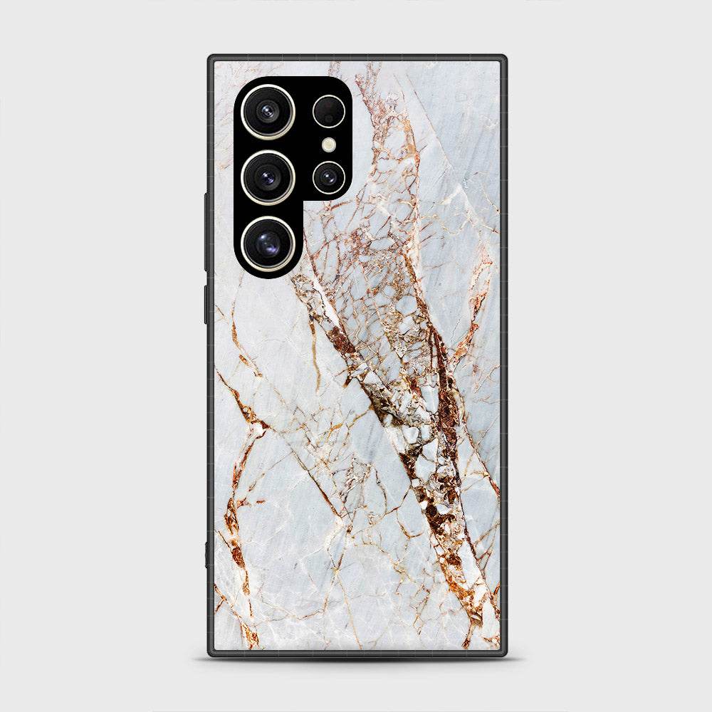 Samsung Galaxy S25 Ultra - White Marble Series - HQ Premium Shine Durable Shatterproof Case Design5