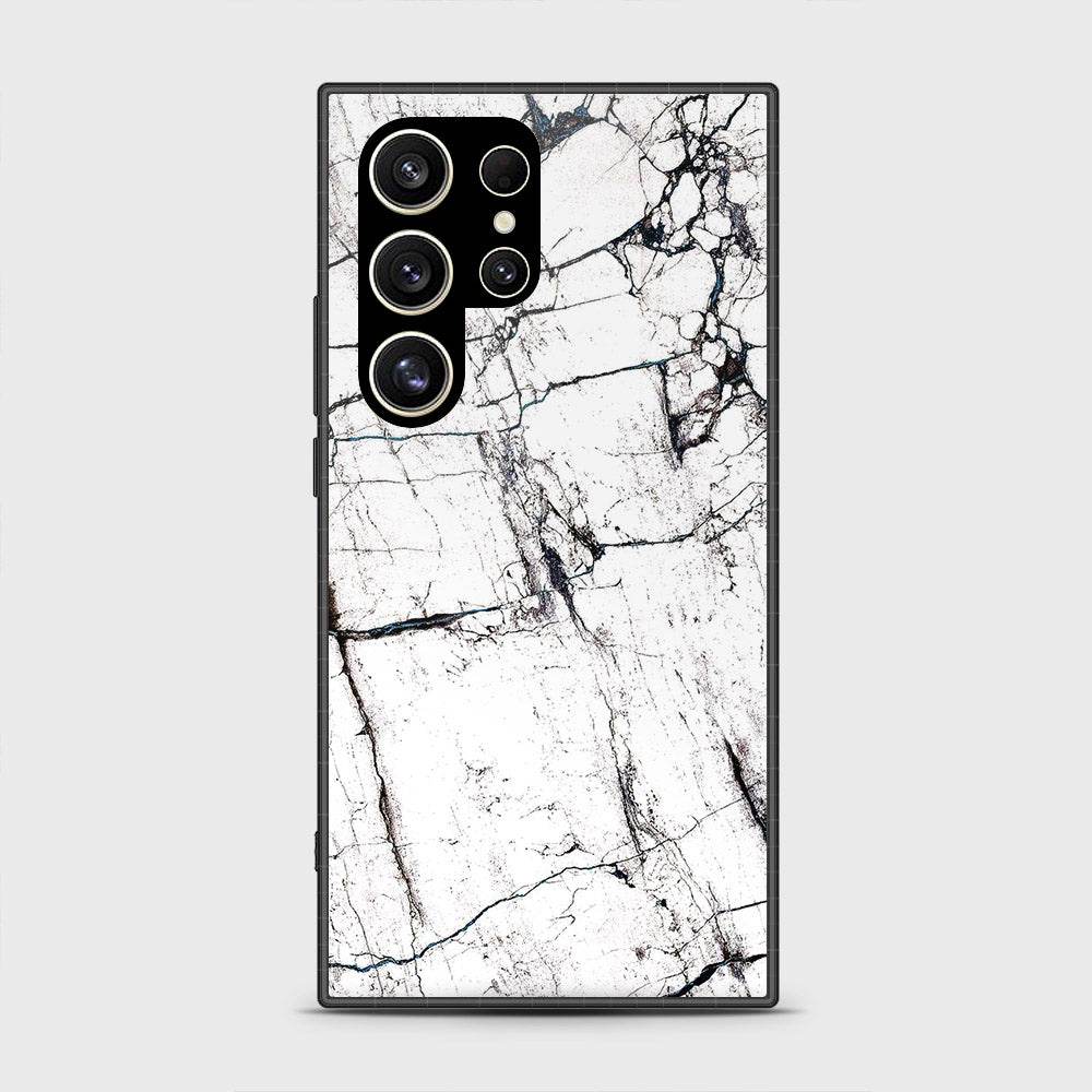 Samsung Galaxy S25 Ultra - White Marble Series 2 - HQ Premium Shine Durable Shatterproof Case Design2