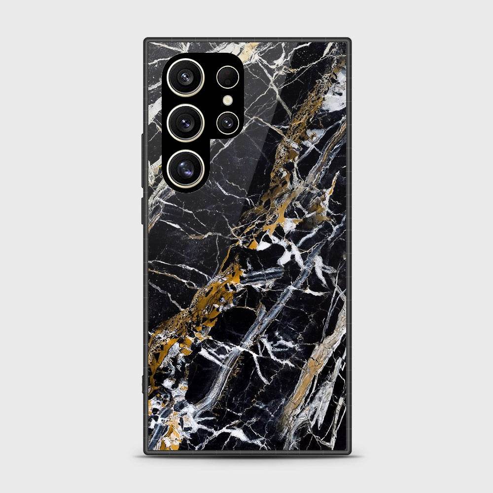 Samsung Galaxy S25 Ultra - Black Marble Series - HQ Premium Shine Durable Shatterproof Case Design4