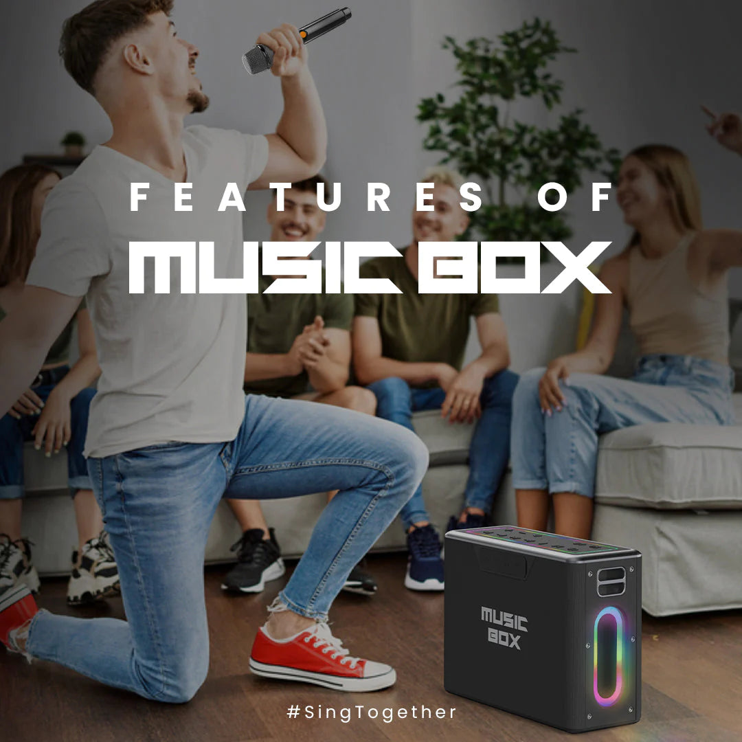 HiFuture Music Box Wireless Karaoke with Microphones