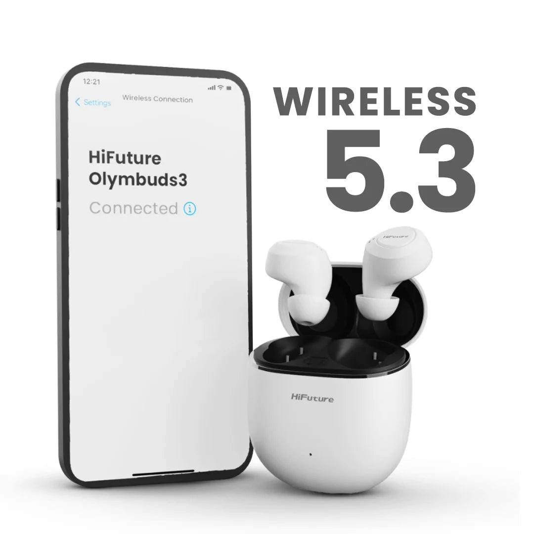 Hifuture OlymBuds 3 True Wireless Earphones with Bluetooth 5.3, 25H, 6mm Drivers, Super Bass