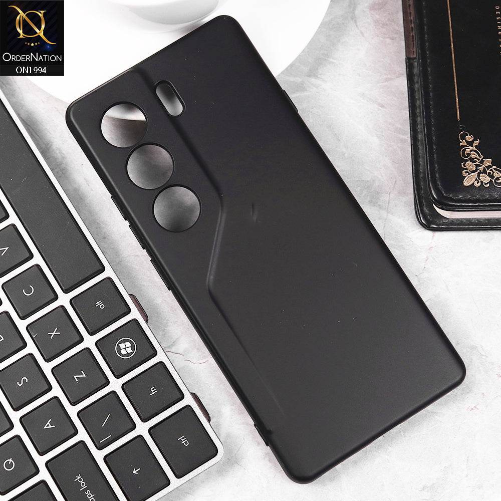 Tecno Camon 40 Cover - Black - Matte Shockproof Sillica Gel Soft Case - Futurestore.pk